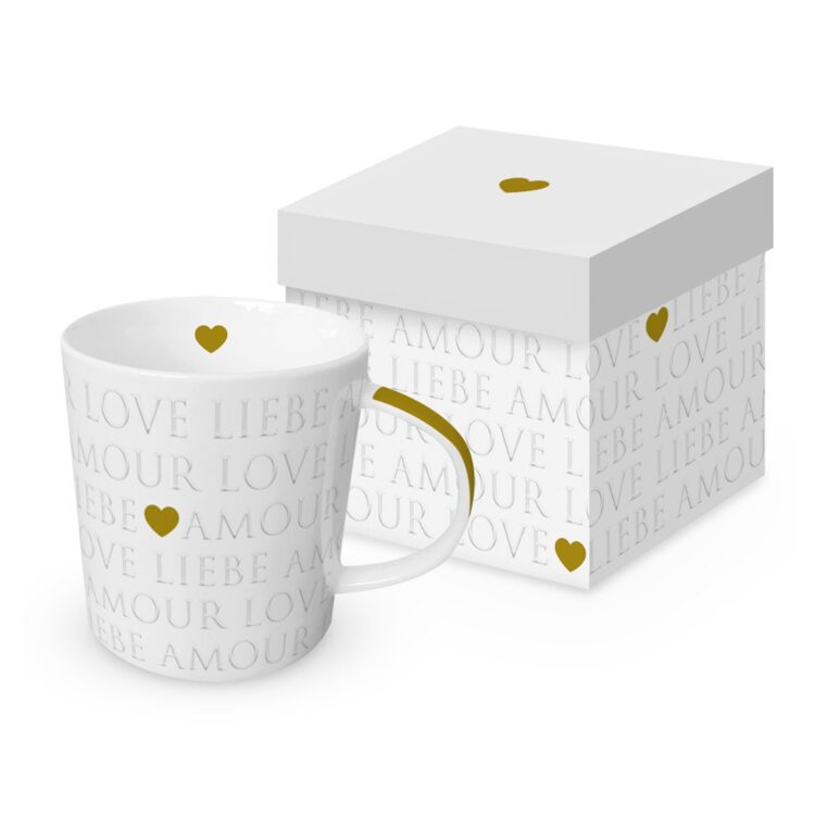 TREND MUG - GIFT BOXED "LOVE LETTERS PEARL"