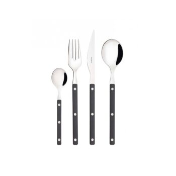 ALLEGRA,  BLACK  CUTLERY SET OF 24 PCS