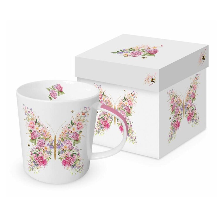 TREND MUG - GIFT BOXED "PAPILLON ET FLEURS"