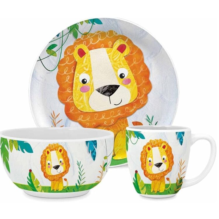 CHILDREN SET PORCELAIN - GIFT BOXED, "HAPPY LEO"