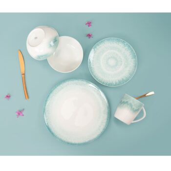 VENICE GREEN, DINNERWARE SET OF 48 PIECES
