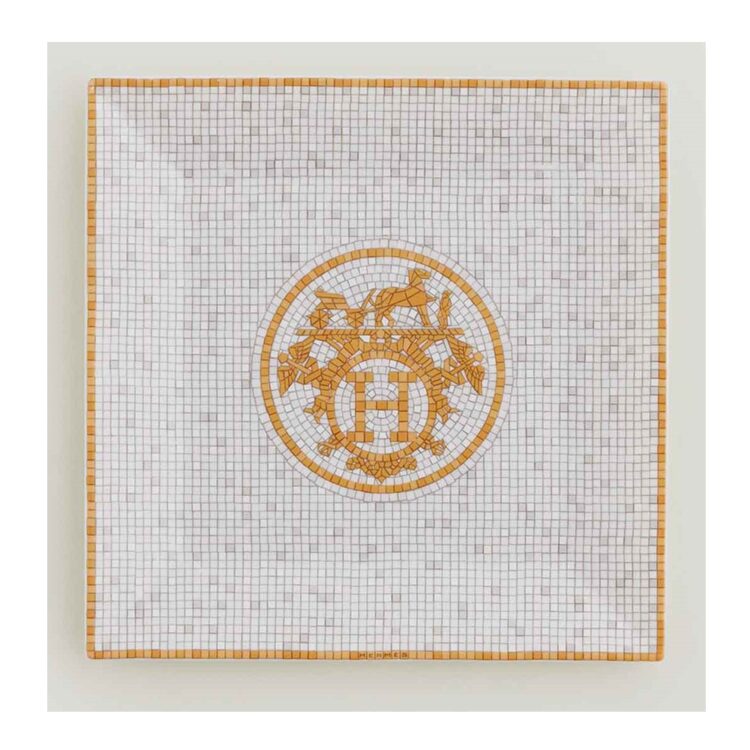 MOSAIQUE GOLD SQUARE PLATE NO.3, 15X15 CM