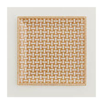 MOSAIQUE GOLD SQUARE PLATE NO.4, 19 X 19 CM