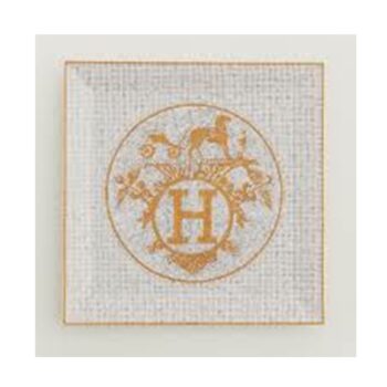 MOSAIQUE GOLD SQUARE PLATE NO.5, 23X23 CM