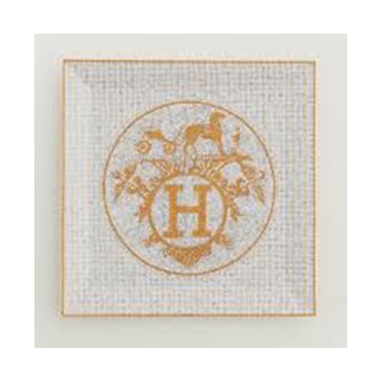 MOSAIQUE GOLD SQUARE PLATE NO.5, 23X23 CM