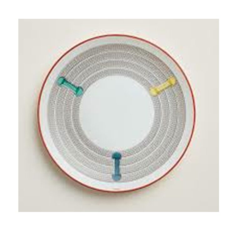 TRESSAGES EQUESTRES, DESSERT PLATE D:22 CM