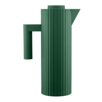 PLISSE, JUG VACUUM GLASS, GREEN
