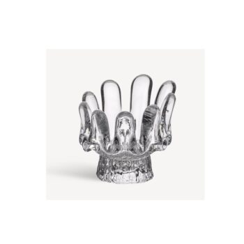 SUNFLOWER CIRCULAR VOTIVE, CLEAR H:92 MM