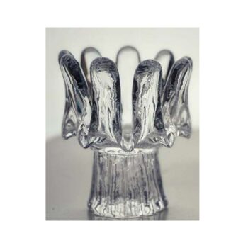 SUNFLOWER CIRCULAR VOTIVE, CLEAR H:115 MM
