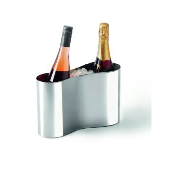 VALERIE, BOTTLE COOLER FOR 2 BOTTLES, STAINLESS STEEL, MIRROR POLISHED