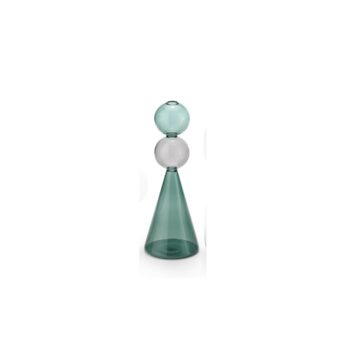 CURIOSA VASE (CONE SHAPE) H:27 CM, BOROSILICATE GLASS, SOLID COLOURS