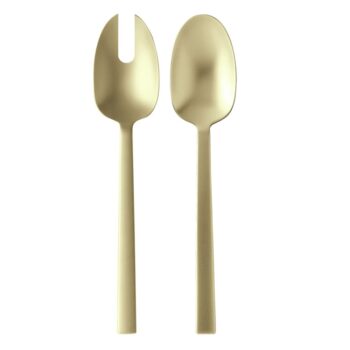 NEUTRA SERVING SET 2-PCS, ANTIQUE PVD CHAMPAGNE