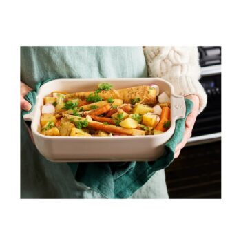 APPOLIA, RECTANGULAR BAKER, ECRU WHITE 39 CM