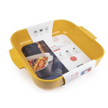 APPOLIA, SQUARE BAKER, SAFFRON YELLOW 36 X 36 CM