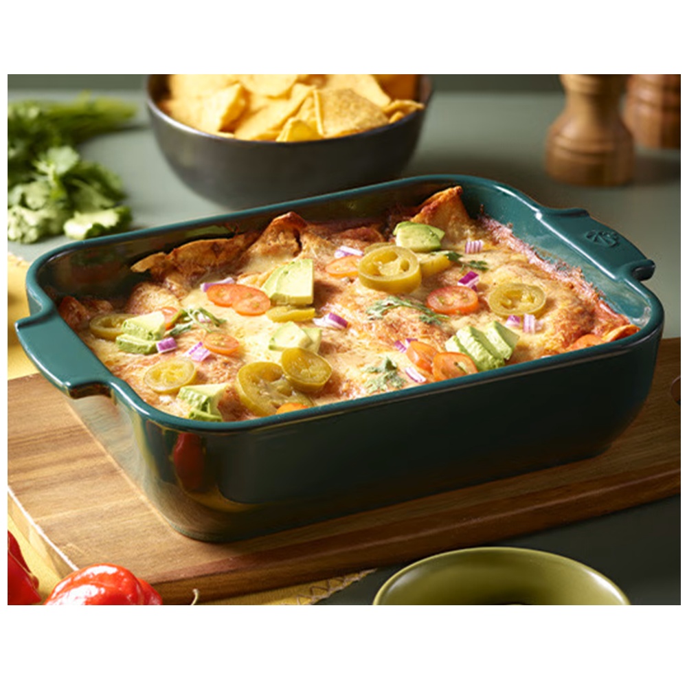 APPOLIA, RECTANGULAR BAKER, FOREST GREEN 39 CM