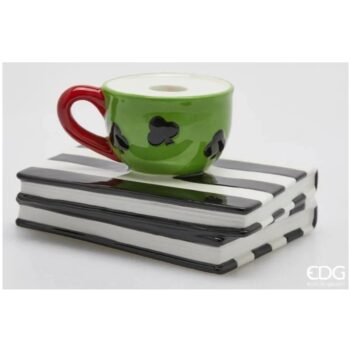 CANDLEHOLDER ON BOOK H:10 CM, L:17 CM