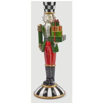 NUTCRACKER DECORATION CHESS, GREEN/RED, H:41 CM D:14 CM