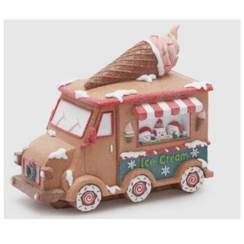 DECORATIVE ICE-CREAM TRUCK, H:22 CM, L:26 CM