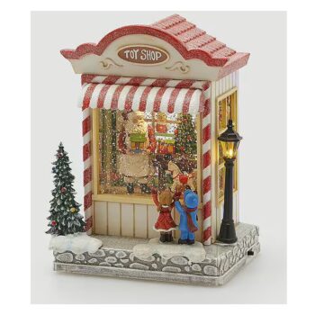 DECORATIVE TOY SHOP DISPLAY. W. MUSIC+MOV.+LED, H::22 CM, L:16 CM