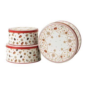 CHRISTMAS LOVE, SET OF 3 BISCUIT TINS