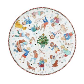 BISCUIT PLATE, SAMMEL SERIES 2025, "CHRISTMAS GAMES" D:28 CM