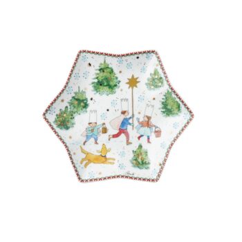 TRAY STAR-SHAPED, SAMMEL SERIES 2025, 'CHRISTMAS GAMES' 24 CM
