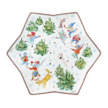 TRAY STAR-SHAPED, SAMMEL SERIES 2025, "CHRISTMAS GAMES" 34 CM
