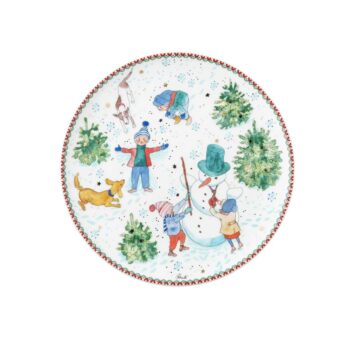 DESSERT XMAS PLATE, SAMMEL SERIES 2025, "CHRISTMAS GAMES" D:22 CM