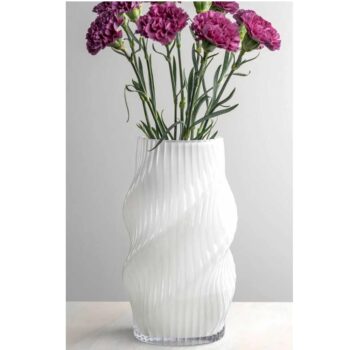 VERDI VASE WHITE, GIFT-BOXED, H:23 CM
