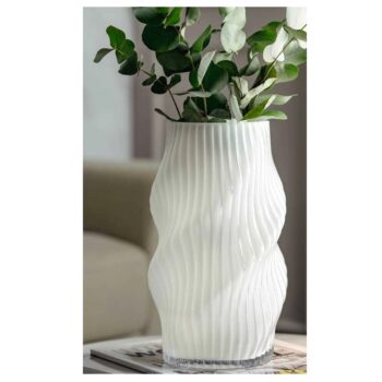 VERDI VASE WHITE, GIFT-BOXED, H:30 CM