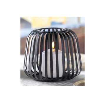 SOLE LANTERN BLACK, LED, GIFT-BOXED, H:17 CM