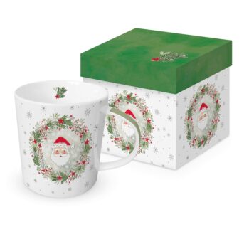 TREND MUG - GIFT BOX "WREATH & SANTA"