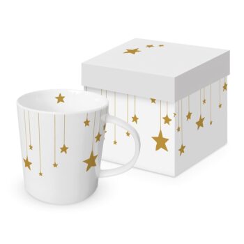 TREND MUG - GIFT BOX "STARS ON CANVAS WHITE"