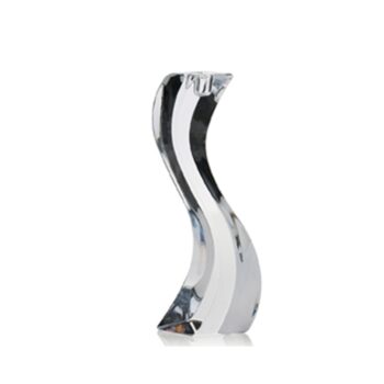 SWAN CANDLESTICK, NON-LEAD CRYSTAL, H:21.5 CM