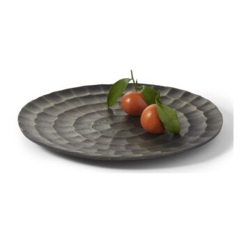 SUNSET PLATTER, D:42 CM, ALUMINIUM, BRASS, ANTIQUE FINISH,