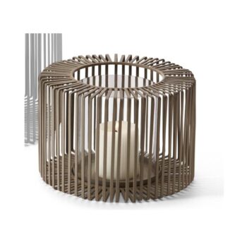 OSLO LANTERN  LARGE, STEEL, POWDER-COATED, GLASS