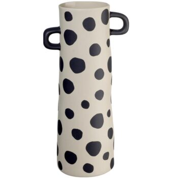 RAYU, VASE DOTS, STONEWARE H:28 CM, D:10 CM