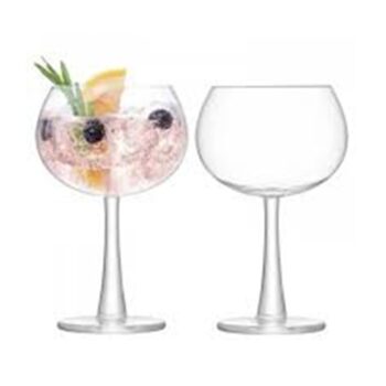 SET OF 2 GIN BALLOON GLASSES, CLEAR