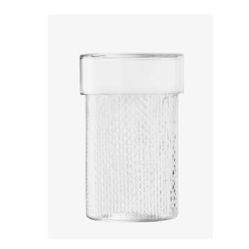 WICKER, CONTAINER & LID, CLEAR, D:15 CM, H:24.5 CM
