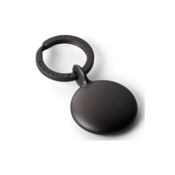 DISK KEYRING, ZINC ALLOY, MATT GUN-PLATED