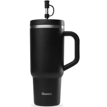 INSULATED TRAVEL CUP, S/S, BLACK MATT, 900 ML