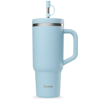 INSULATED TRAVEL CUP, S/S, PASTEL BLUE, 900 ML