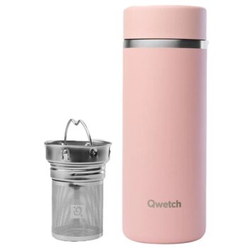 INSULATED ON-THE-GO TEA MUG, S/S, PASTEL PINK, 400 ML