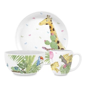 CHILDREN SET PORCELAIN - GIFT BOXED, "HAPPY LEO"