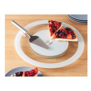 CAKE PLATTER +  S/S SERVER, SET OF 2-PCS ''BISTRO'`