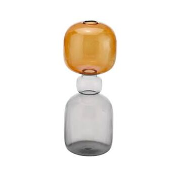CURIOSA VASE (SANDTIMER SHAPE) H:25 CM, BOROSILICATE GLASS, SOLID COLOURS