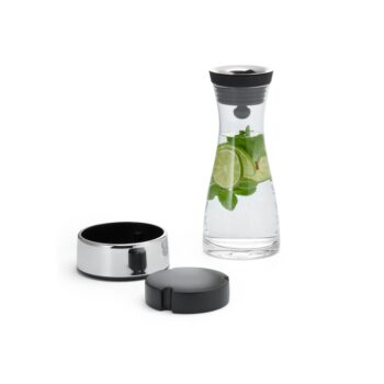 COOL CARAFE W/COLLING STAND 1 LT, H:24 CM, GLASS, S/S, MIRRO-POLISHED, SILICONE