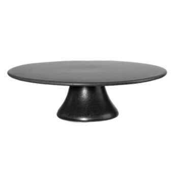 GRANDE, FOOTED CAKE PLATTER, BLACK IRON, D:29 CM, H:9 CM