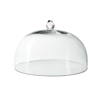 GLASS COVER W. MAT HANDLE D:28 CM, H:20 CM