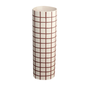 VASE "BORDEAUX SQUARES", H:25 CM, D:8 CM
